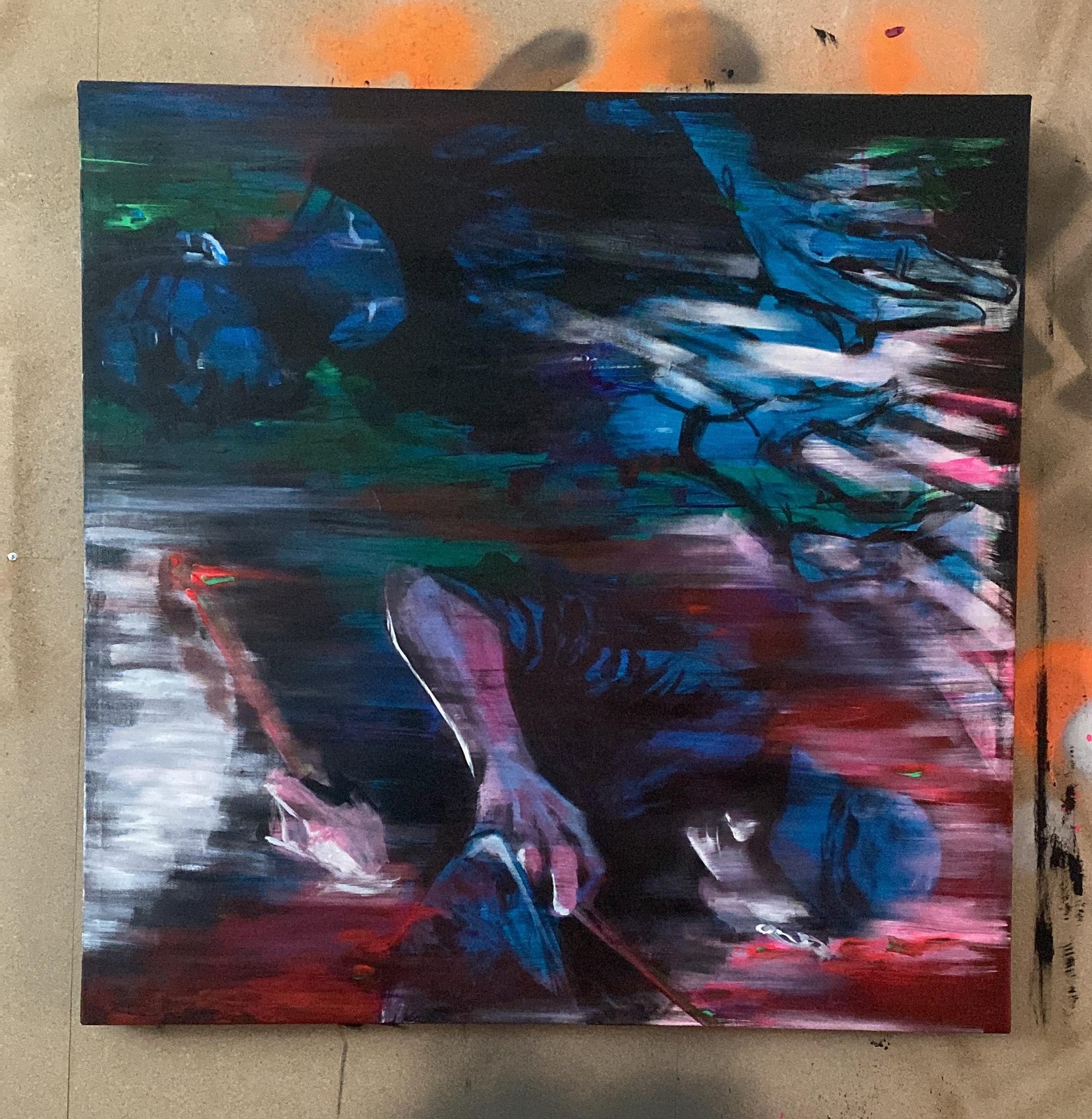 The original painting by Estelle Müller, in daylight